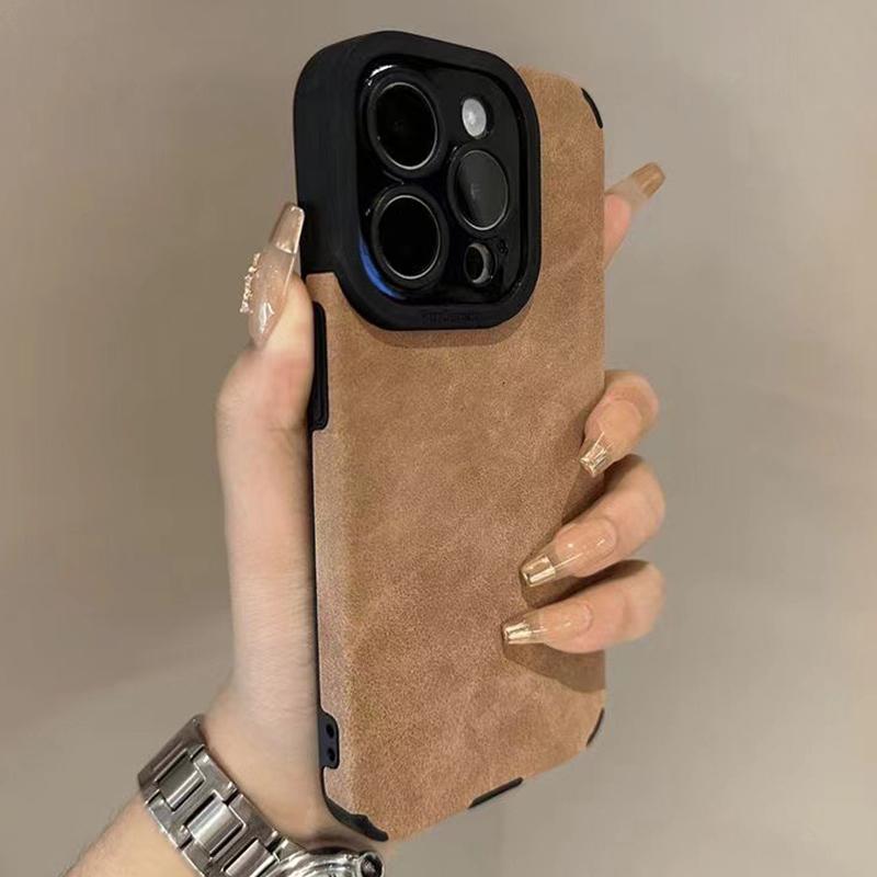 

Роскошный матовый кожаный силиконовый чехол для телефона для iPhone 17 16 15 14 13 12 11 Pro Max XS XR X 7 8 16 Plus 17Air Ударопрочный мягкий чехол iPhone 13 Pro