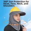 UV Protection Safety Helmet Sunshade Mesh Construction Cap Cover Neck Protection Sun Shield  Summer