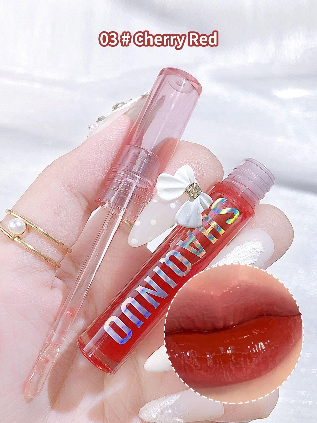 

1/4 шт. Подарочный набор Water Light и Water Lip Honey Lip Care Oil Прозрачное стекло Увлажняющая жидкая помада для губ Подарки на День святого Валентина
