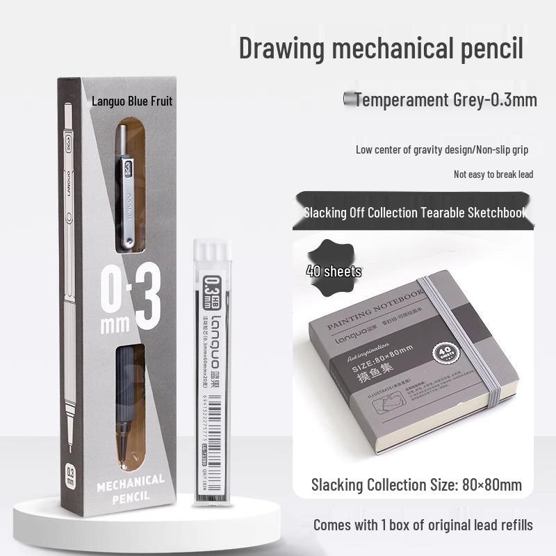 Blue Fruit Automatic Pencil Set: Candy Macaron Creative Stationery for Drafting and Drawing