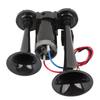 DC24V 130dB Dual Trumpet Horn Loud Sound Sturdy Easy Installation Dual Trumpet Air Horn for Truck Car Train Van Yacht