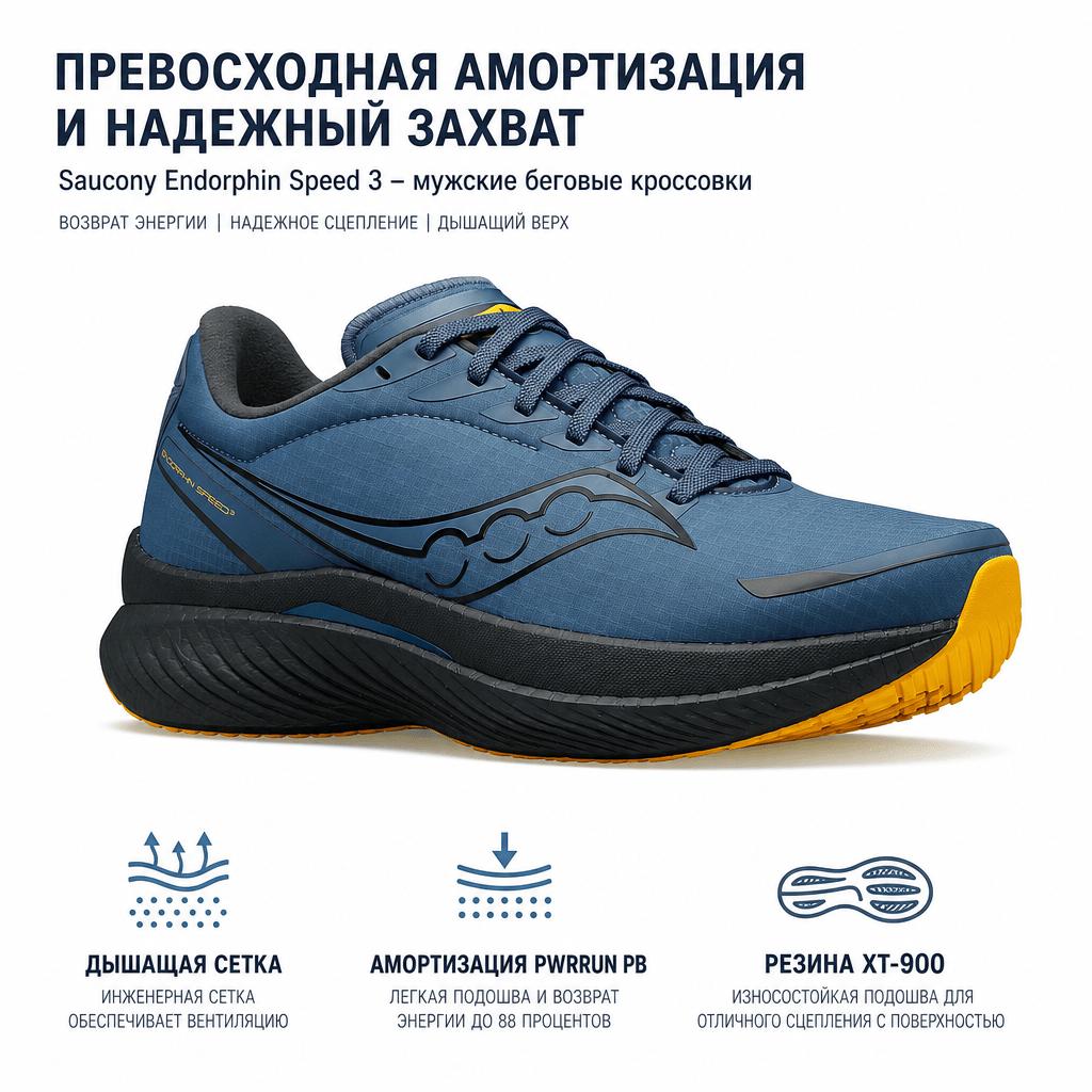 SAUCONY Endorphin Speed 3 Runshield Murk Men Sneakers Blue S20906-70