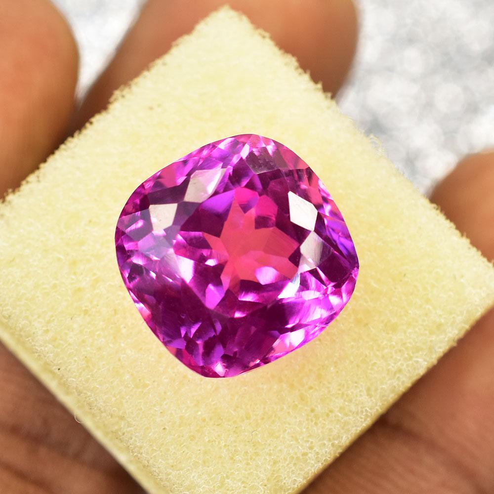 Natural Pink Sapphire Loose Gemstone 16.4 Ct Square Cushion Shape Flawless September Birthstone Gift