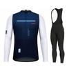 Spring and Autumn Team Long Sleeve Cycling Jersey Set Bib Pants Ropa Ciclismo Bicycle Clothing MTB Bike Uniform Men Clothes