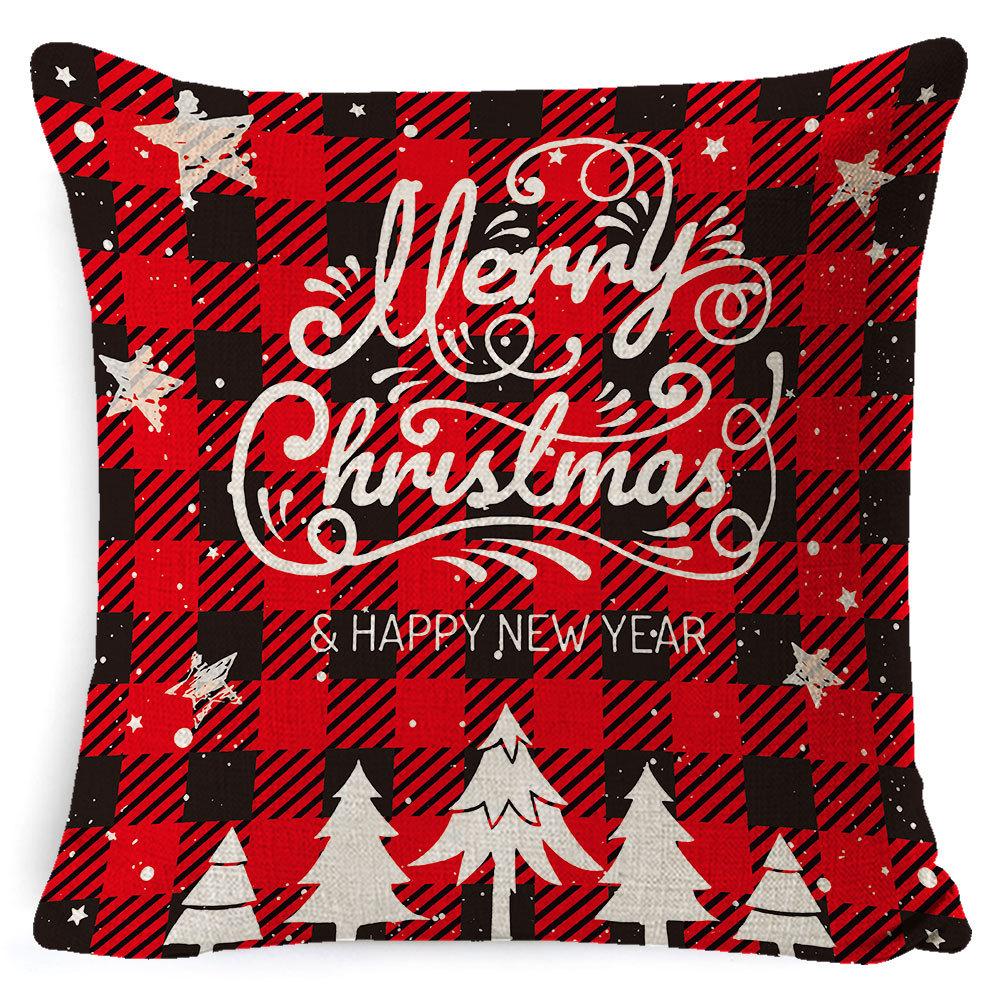 Christmas Pillow Case Christmas Light Luxury High-end Pillow Family Bed Pillow Case Home Cushion Bed Pillow