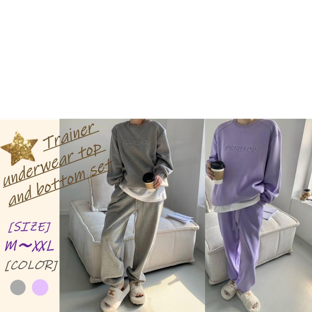 Loungewear Set 1/2plus Women's Two-Piece (Purple, XXL)