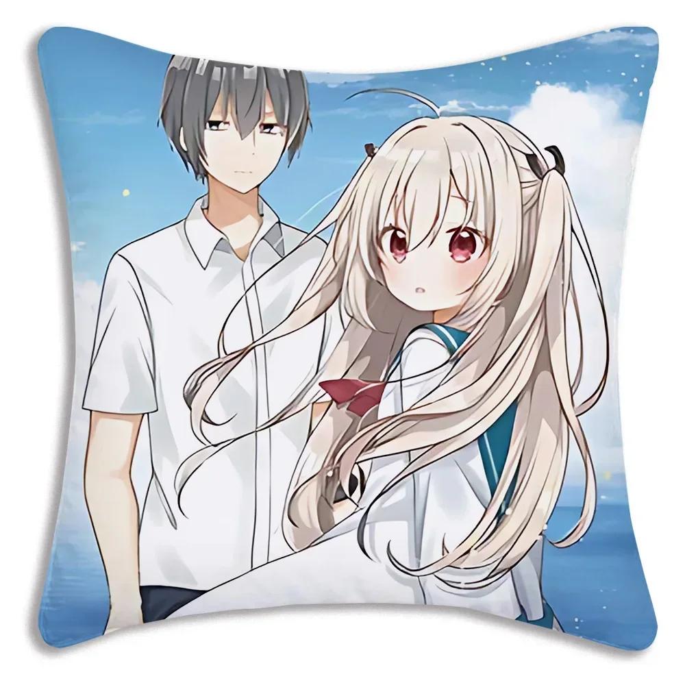 Kawaii Anime ATRI MY DEAR MOMENT Pillow Covers Cartoon Sofa Decorative Home  Printing  Cute Cushion Cover