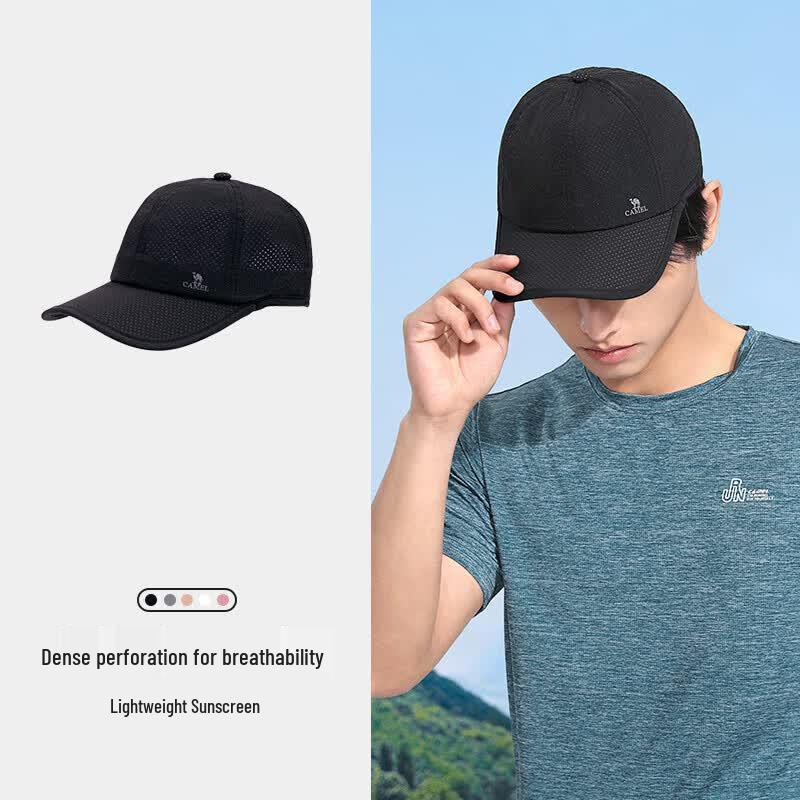 CAMEL Soft Top Breathable Sun Protection Baseball Cap чёрный