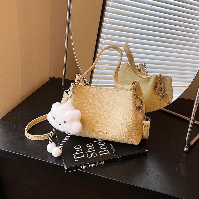Bag women's summer new niche casual portable bucket bag fashionable simple shoulder bag messenger bag