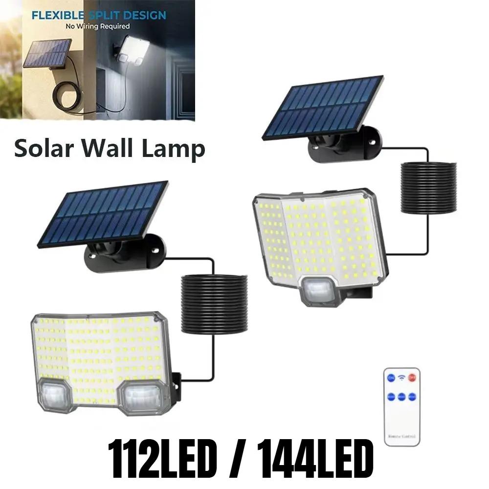 3 Mode Solar Wall Lamp Split Design Energy Saving Motion Sensor Light Waterproof with Remote Outdoor Wall Lights Outside