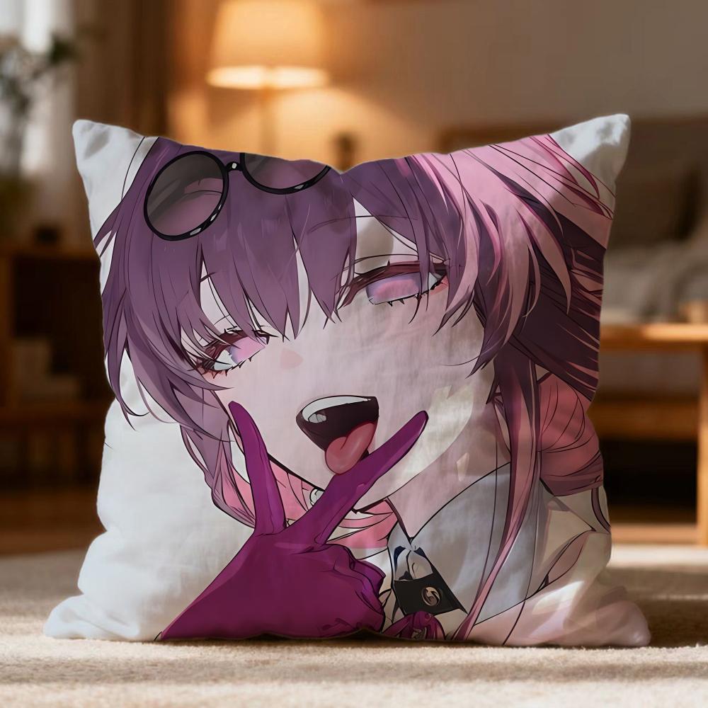 Hot HHonkai Star Raew Cushion Cover Soft Washable Pillow Case Multi-Scene for Couch Bed Travel Office Use