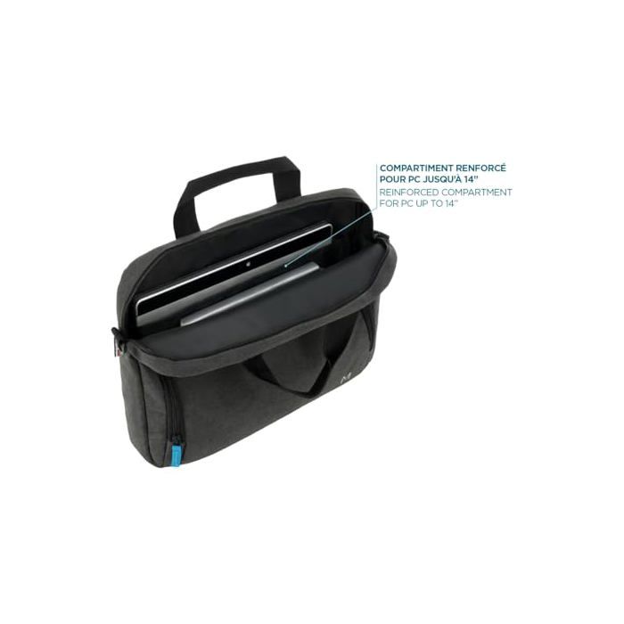 Sacoche Ordinateur Portable - MOBILIS - Toploading - 14-16 pouces - Bandoulière Amovible - Gris