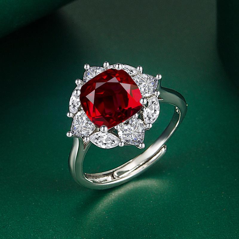 BELLA BOX Classic Opening Resizable Rings For Women Zircon Engagement Party Fine Jewelry Gift