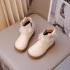 Girls' Fashionable Princess Snow Ankle Boots, Winter Children's Sweet Anti-slip Leather Boots