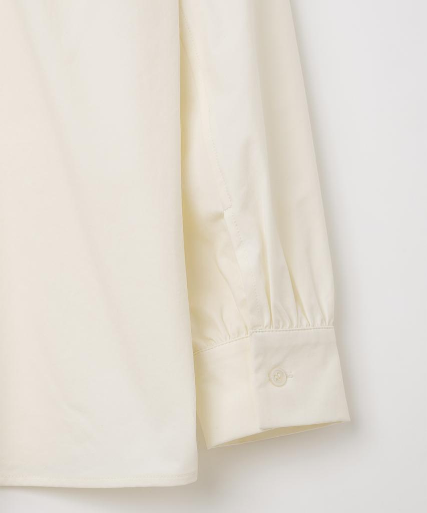 MILLO WOMEN Round Shirred Blouse [Ecru]