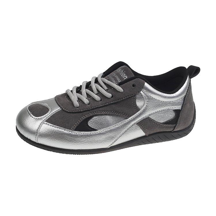 2025 autumn new niche design Maillard retro color matching Forrest Gump burgundy German training shoes versatile sports and leisure shoes