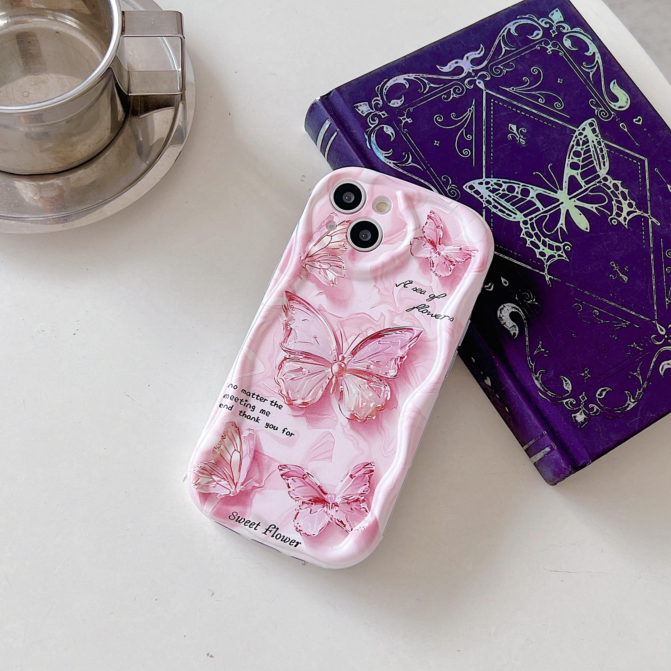 

Силиконовый чехол для Xiaomi Redmi Note 14 13 Samsung A56 A26 A36 Oppo A3 A5 Pro Tecno Spark 30C Funda Cartoon Butterfly Flowers Cover Soft TPU Bumper Vivo V29E (5G, 6.67)/Y200 (5G)