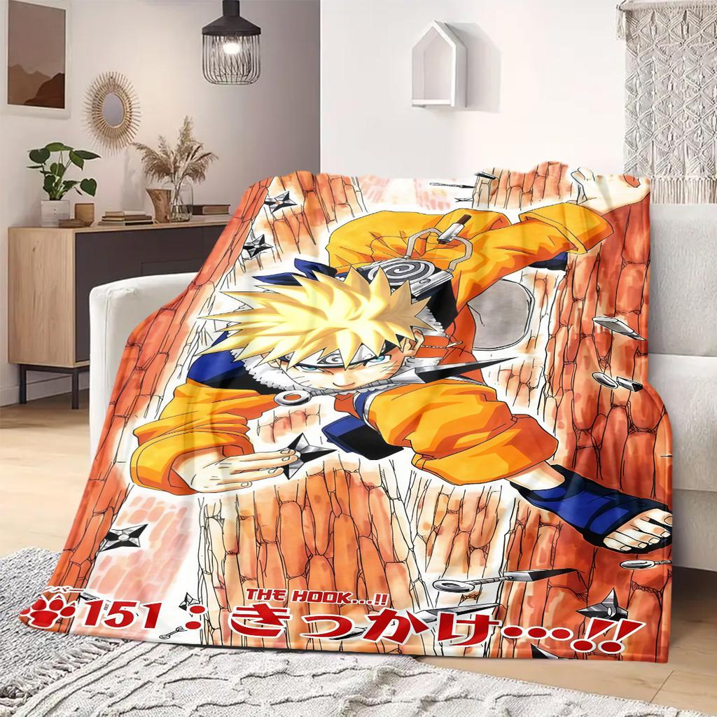 Naruto Anime Print Blanket Warm Comfortable Flannel Blanket Suitable for Bedrooms, Sofas, Beds, Chairs, Picnics, Travel
