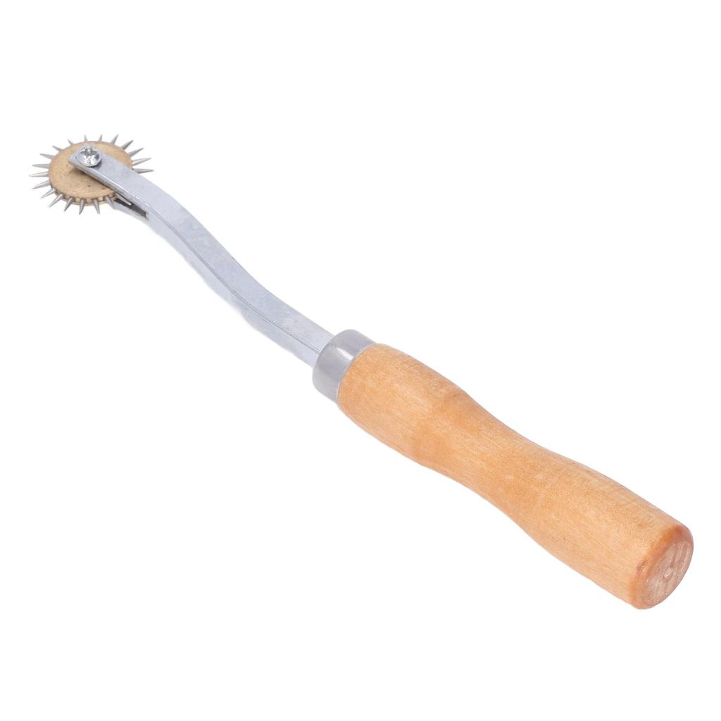 Tracing Wheel Wooden Handle Stainless Steel Incisive Needle Teeth Stamped Metal Pins Pounce Wheel