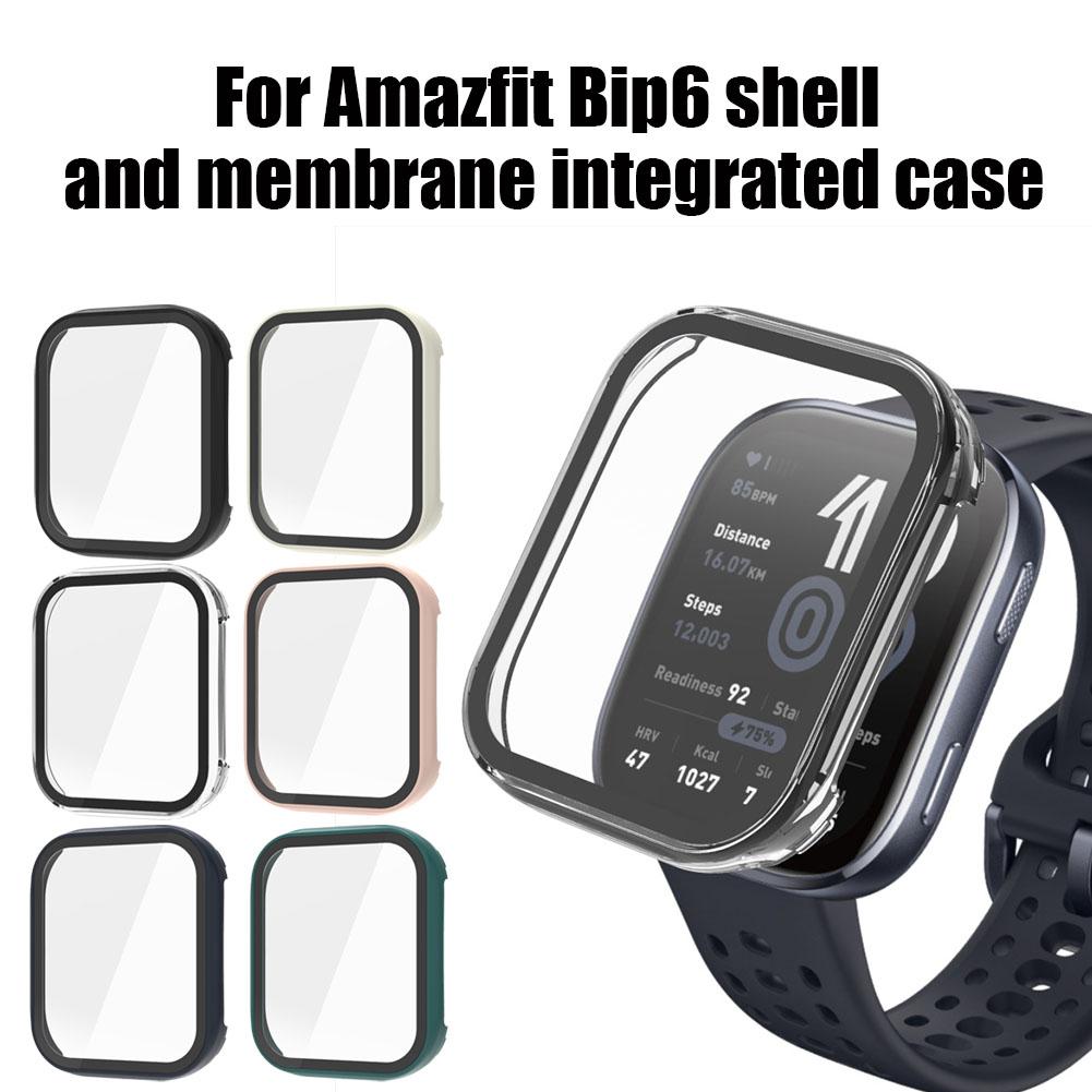 For Amazfit Bip 6 Case Cover Tempered Glass Protective 6 Screen For Huami Bip Bumper Amazfit Sh H8T3