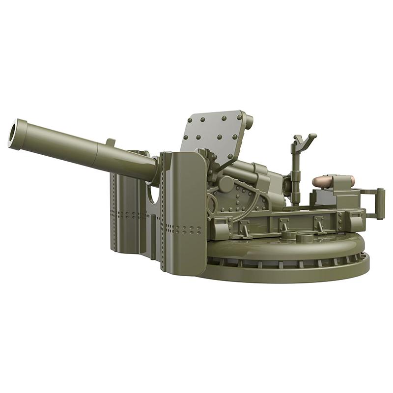 Weltkrieg 2 WW2 Militär Kanone Waffen Flugabwehrkanone MOC Bausteine Ziegel Modell DIY Montage Ziegel Spielzeug Für Kinder