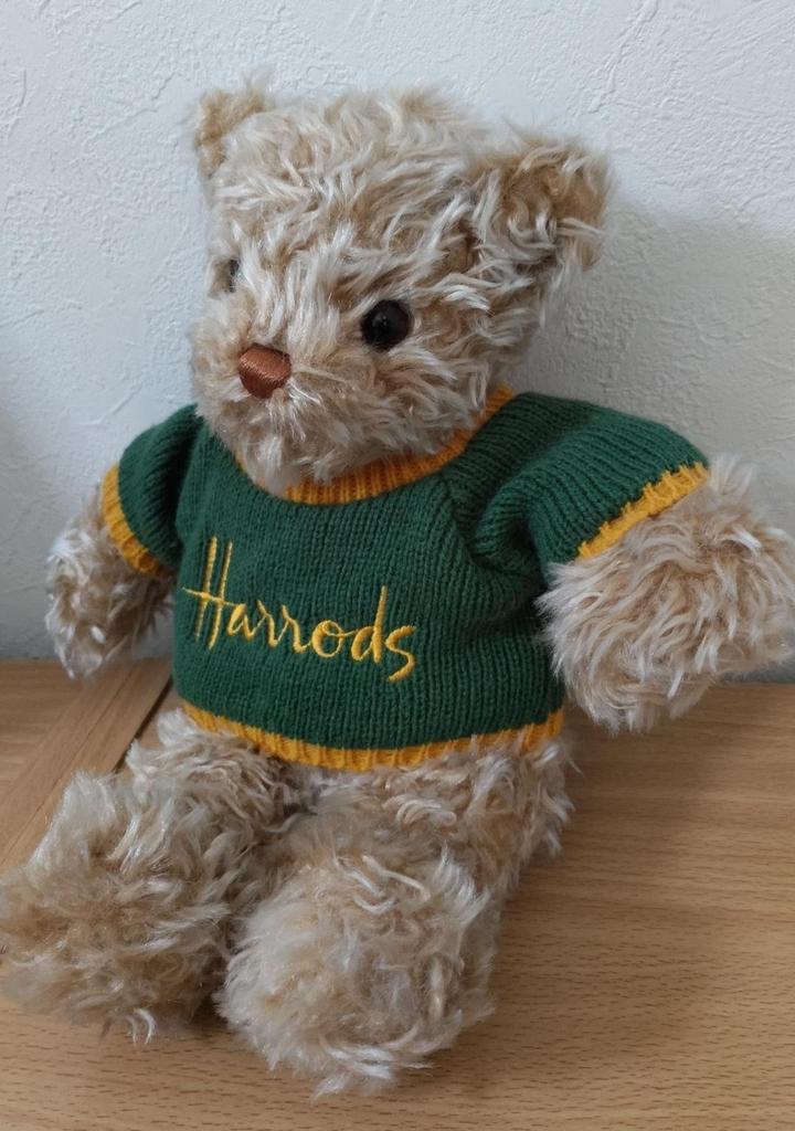 [USED] Harrods Teddy Bear Green Sweater