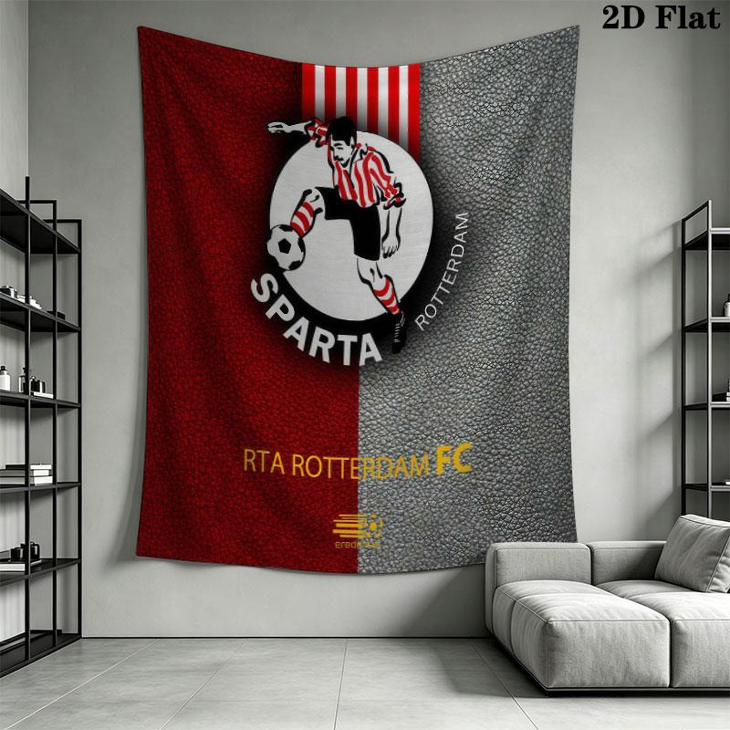 Sparta Rotterdam Wall Hanging Printed Fabric Blanket Decorative Tapestries for Bedroom Living Room Home Decor