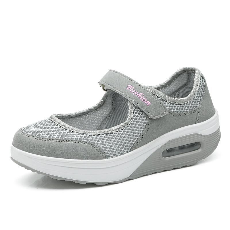 2024Wish Women's Summer Mesh Travel Shoes with Magic Tape, Plus Size Available