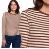 Women's Long Sleeve Striped Cotton Classic T-Shirt MORAJ S PATT 4