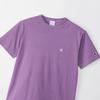 Champion short logo short sleeve L T-shirt, sleeve, 100% cotton, classic, one-point embroidery, T-shirt, basic, C3-P300Z, men's, violet,