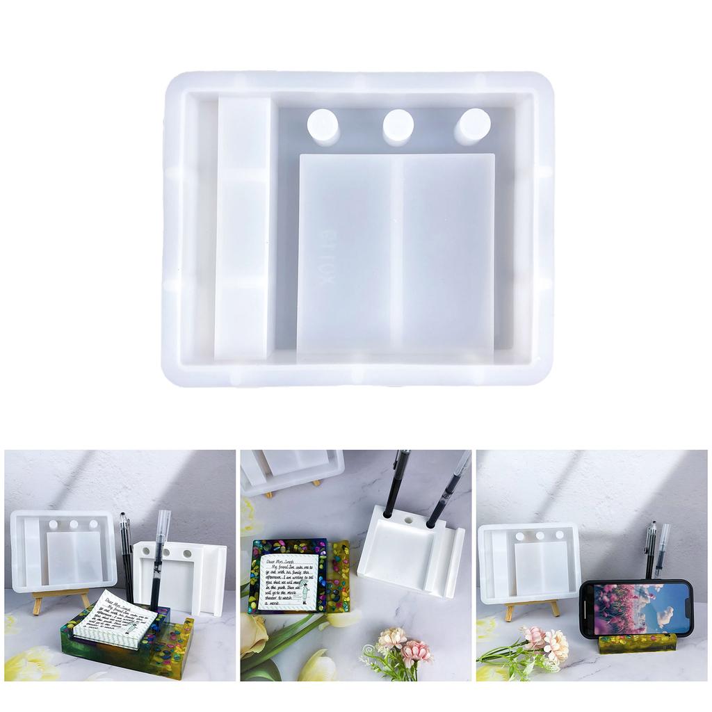 Flexible Silicone Pen Holder Craft Mold Effective Silicone Pen Holder Mold Pen Container for Artistic Desk Arrangement
