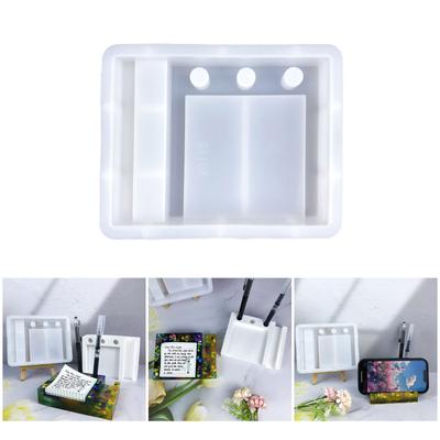 Suporte de Caneta de Silicone Flexível Molde para Artesanato Molde Eficaz de Suporte de Caneta de Silicone Recipiente para Caneta para Arranjo de Mesa Artístico