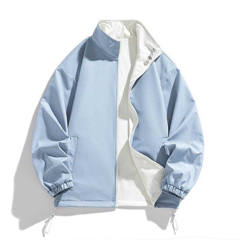 Wendejacke Herrenjacke Herbst Neu Stehkragen Lässig Vielseitig Sportjacke