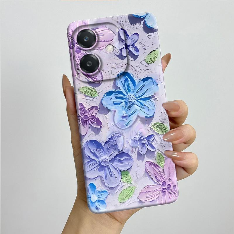 For OPPO A3 4G Phone Case A40 A40m CPH2669 CPH3669 Soft Silicone Sweet Painted Funda Coque Cartoon Printed Protective Back Cover