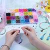 1960pcs Vibrant Colored Beads Kits Imitation Pearls Beads Colorful Beads Small Round Beads Assortment for Jewelry Maker