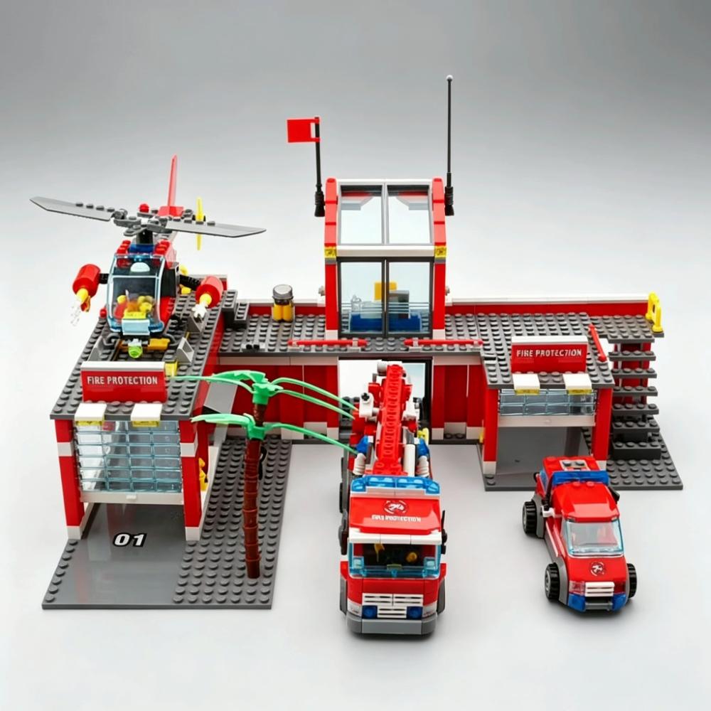 Urban area High-Quality Police Space facility High-Quality Building High-Quality Block Construction set Collection kit High-Quality Prison