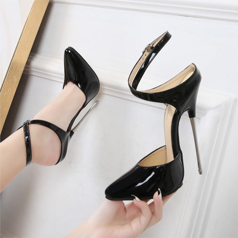 2025 New 16cm Ultra High Heel Sling Women's Sandals Metal High Heel Shoes High Heel Shoes Large Heel Shoes Thin Heel