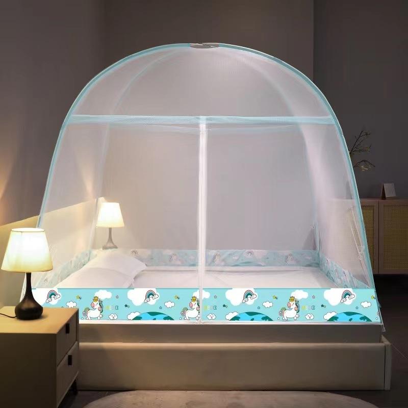 2022 Installation-free Yurt Mosquito Net Dust Top Household Encryption Thickened Student Dormitory Mosquito Net