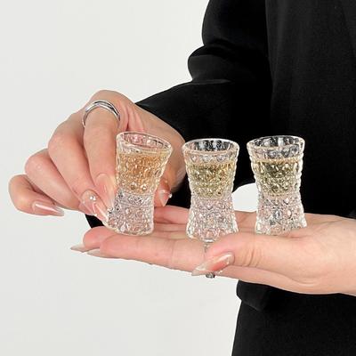 Pahar de Vin cu Relief Model Pietre Prețioase Creative Pahare pentru Băuturi Spirtoase Vodka Bartending Mărime Mică Transparentă Pahar de Vin Străin