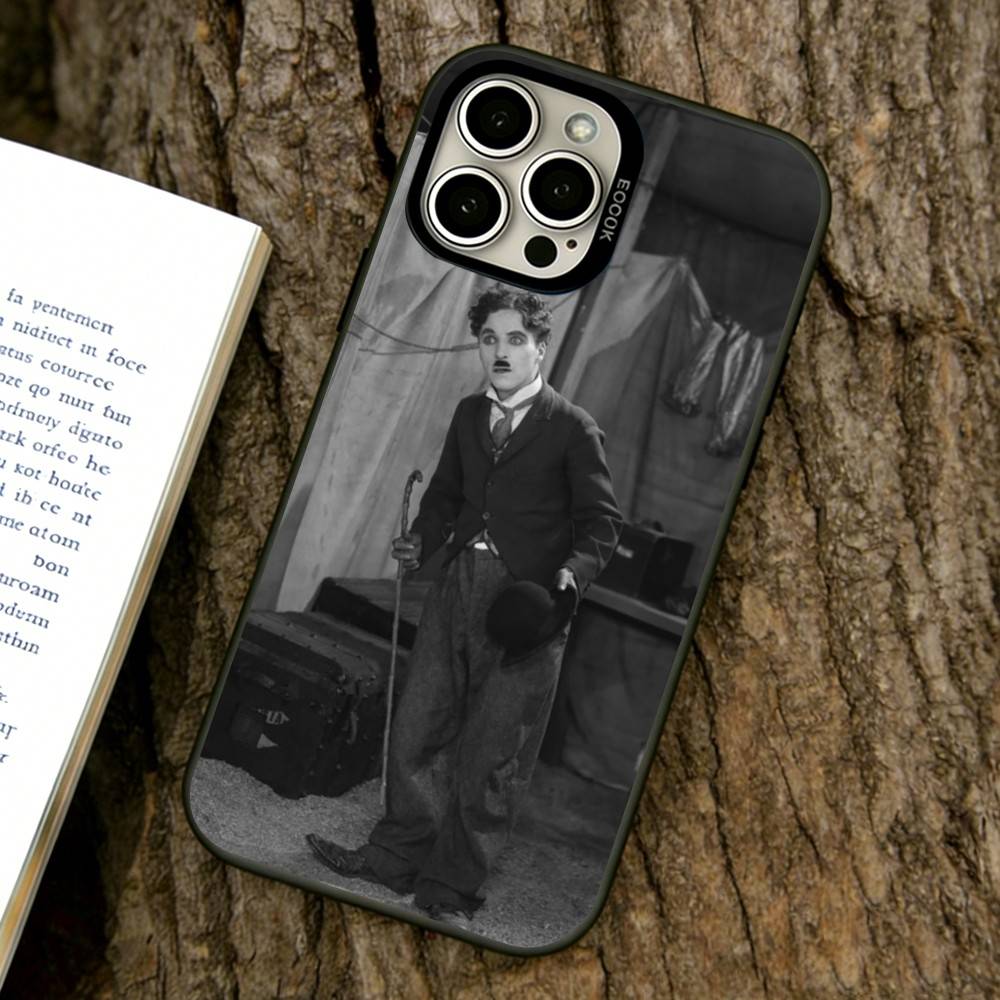Charlie Chaplin Phone Case For iPhone 17,16,15,14,13,12,11 Plus,Pro Max,XS,Colorful Silver Phone case Funda Cover