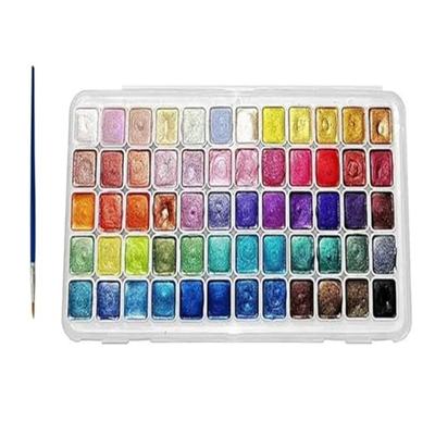 Pulverförmiges Perlglanzpigment Aquarellfarbe, 60 Farbwechselndes Aquarell-Set, Leicht zu mischendes Glitzer-Aquarell