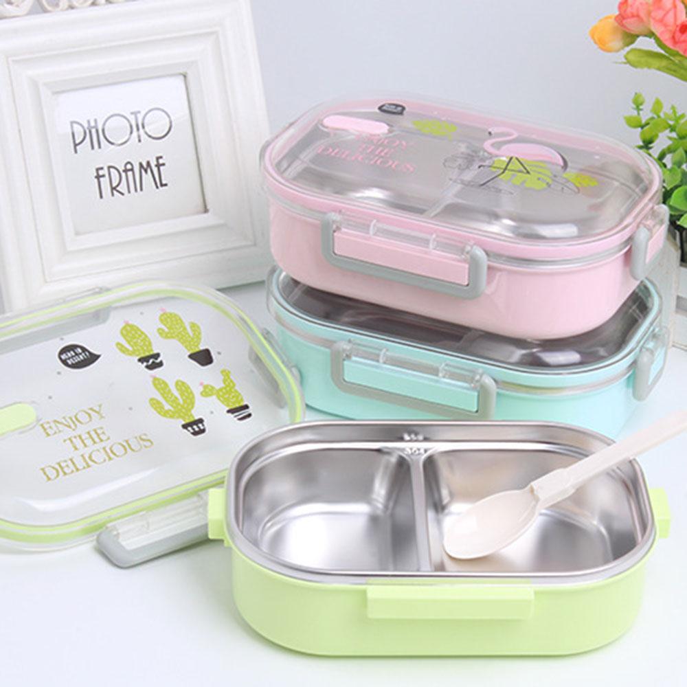 Japanese Lunch Box Portable With Compartments Tableware 304 Stainless Steel Kids Bento Box Microwave Food Container Tableware