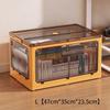 1Pcs Thickened Plastic Folding Collapsible Storage Bin Living Box Storage Box With Front Open Door Stackable Organizer For Book