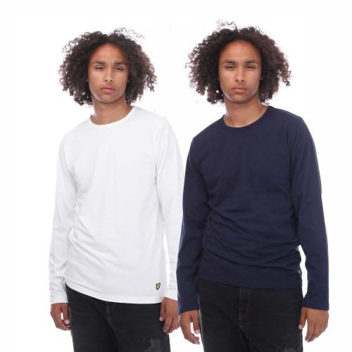 Lyle & Scott Mens Kane Long-Sleeved T-Shirt (Pack of 2)