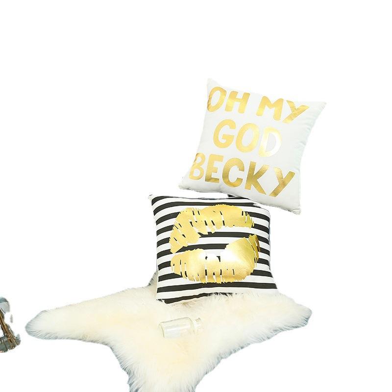 Hot Stamping Pillowcase Home European Classical Print Sofa Cushion Cover Cushion Cover