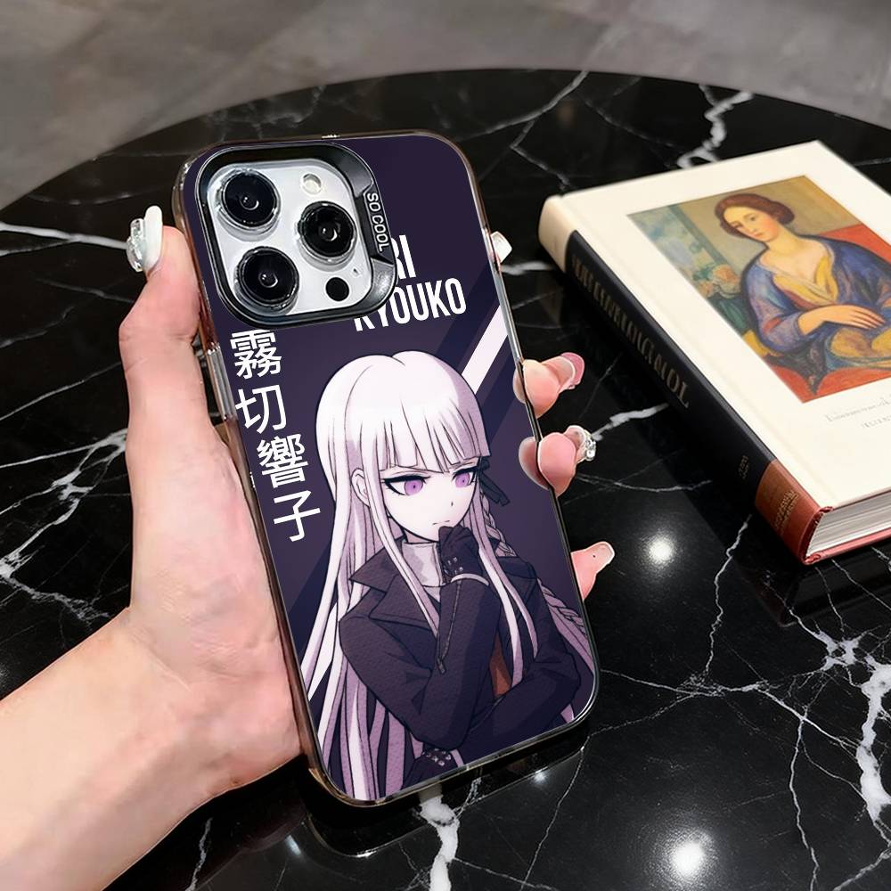 

D-Danganronpa K-Kyoko K-Kirigiri-DKK Phone Case For iPhone 17,16,15,14,13,12,11 Plus,Pro Max,Colored Silver Plated Inside Cover iPhone14ProMax