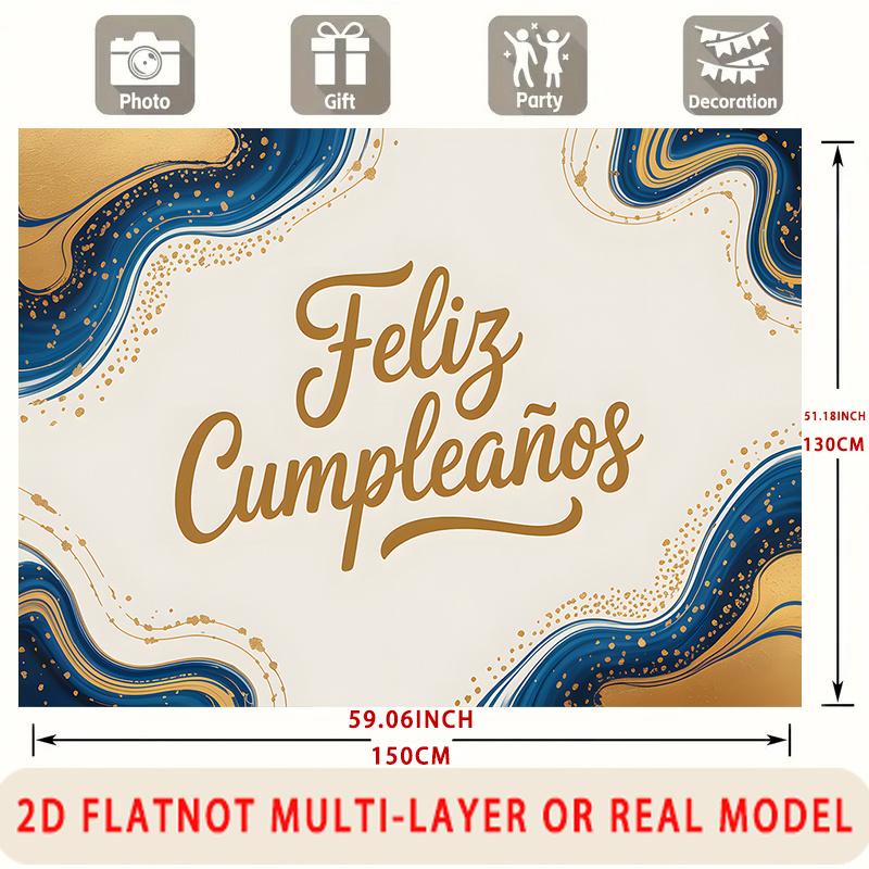 Party Backdrop Birthday Blue Photo Booth Background Front Door Decor