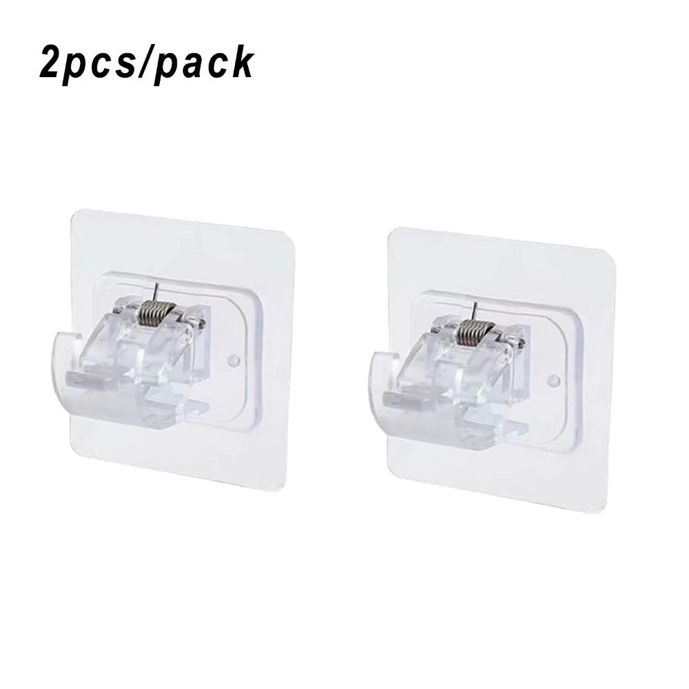 Bathroom Holder Powerful Free Punching Rod Hanging Clip Door Hanger Storage Rack Curtain Rod Hook
