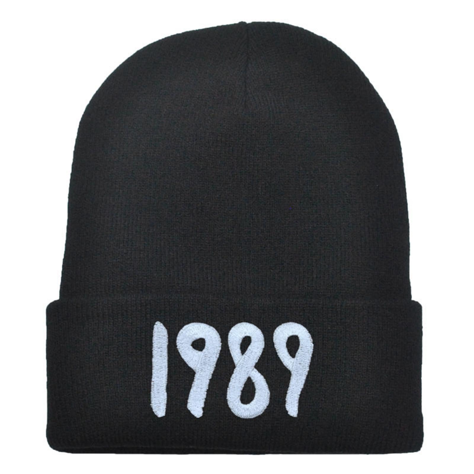 

Embroidered Knit Beanie Hat Winter Warm Thick Soft Stretchy Casual Outdoor Cold Weather Headwear for Adults and Teens One Size чёрный