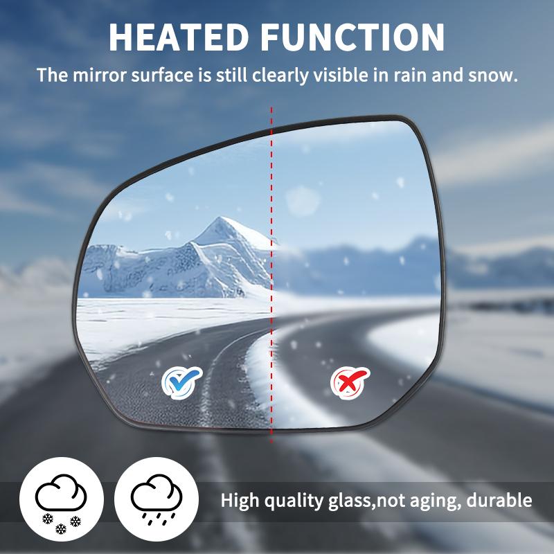 Heated Wide Angle Wing Mirror Glass For Peugeot 3008 2009-2016 Citroen C3 Picasso 2009- C4 Picasso 2007-2013 Left/Right Side